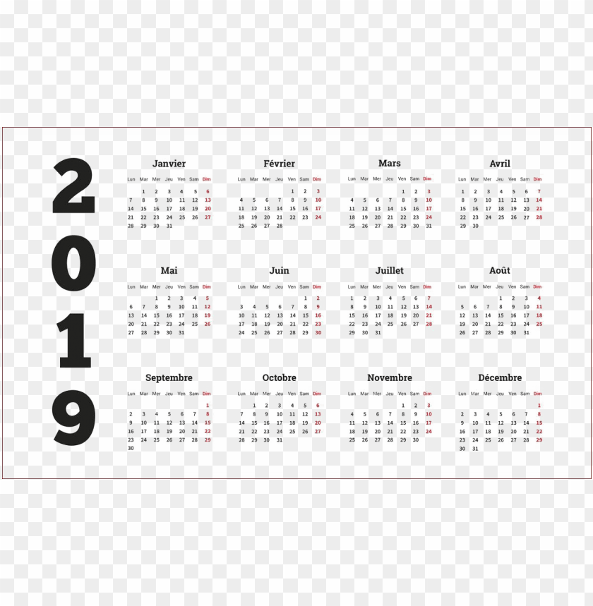 calendar 2019 hd s png images background -  image ID is 38004