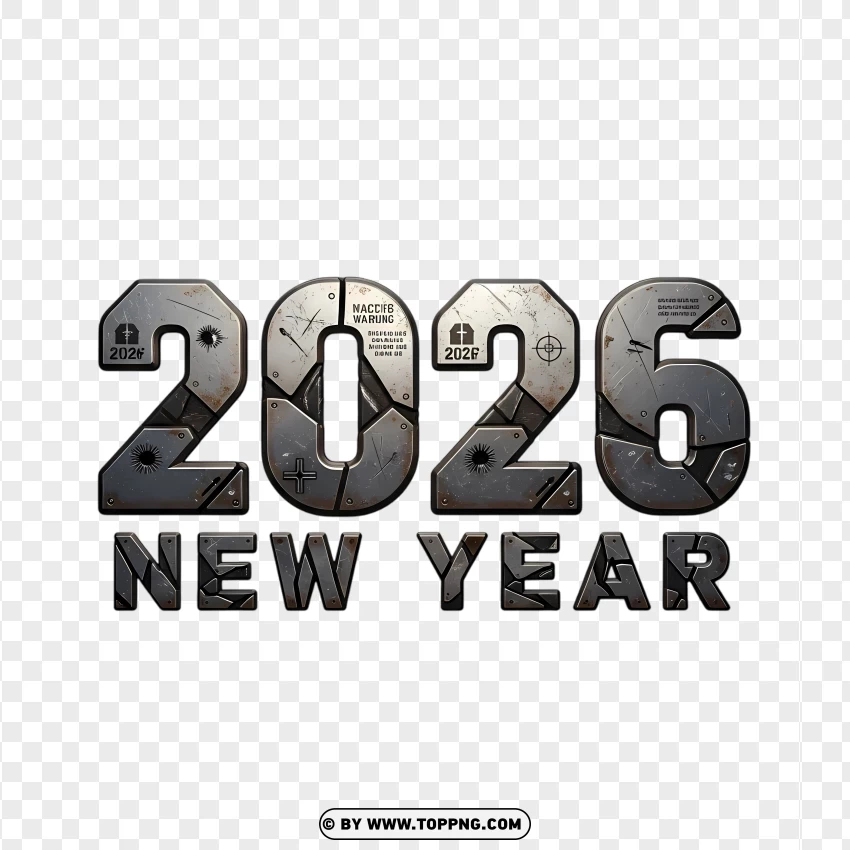 Call Of Duty 2026 New Year Typography PNG Transparent Background
