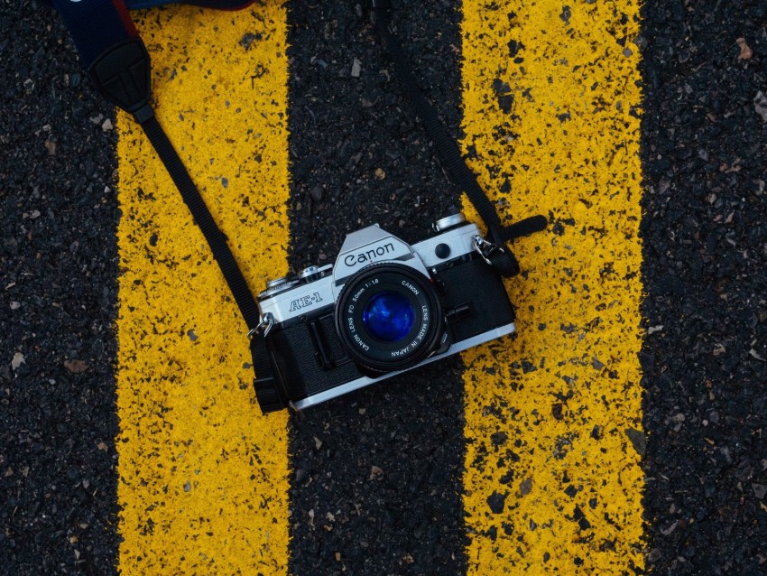camera, asphalt, markup