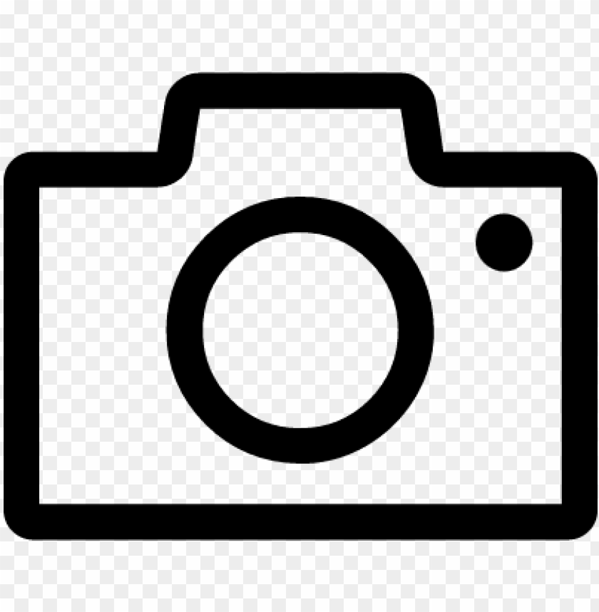 Camera Outline Vector - Camera Icon White PNG Transparent Background