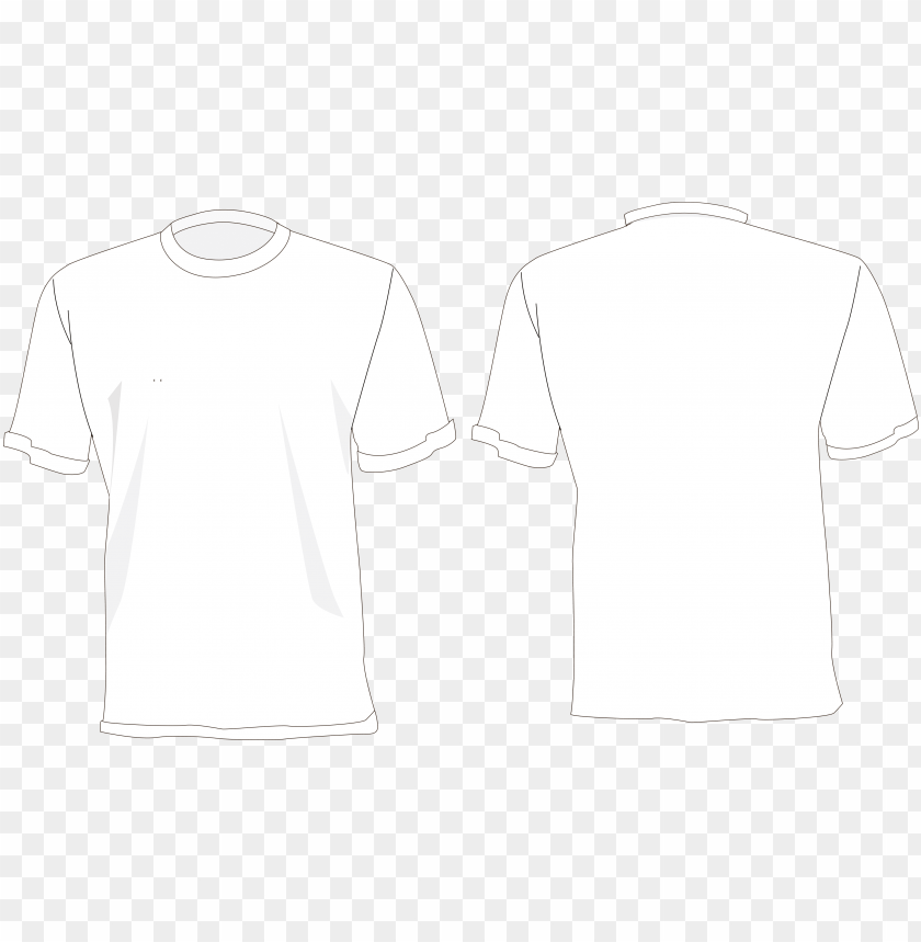 Clip Art Camisa Branca Desenho Frente - T Shirt Vector Png