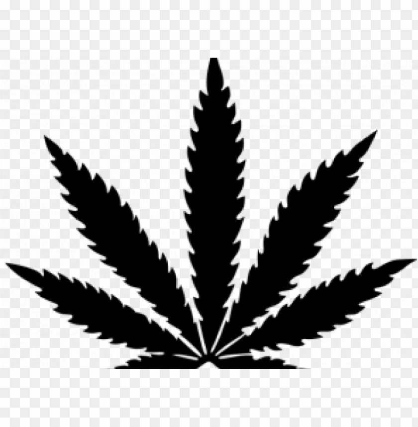 Cannabis Clipart Black And White - Cannabis Leaf PNG Transparent With Clear Background ID 209628