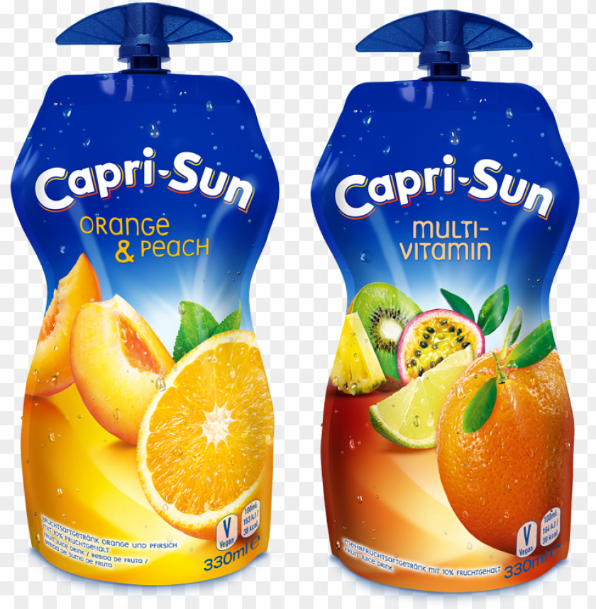 free PNG capri-sun orange & peach and multivitamin - capri sun orange peach PNG image with transparent background PNG images transparent
