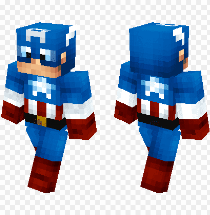 Captain America Minecraft Skin - Skin De Capitan America Para Minecraft PNG Transparent With Clear Background ID 179319