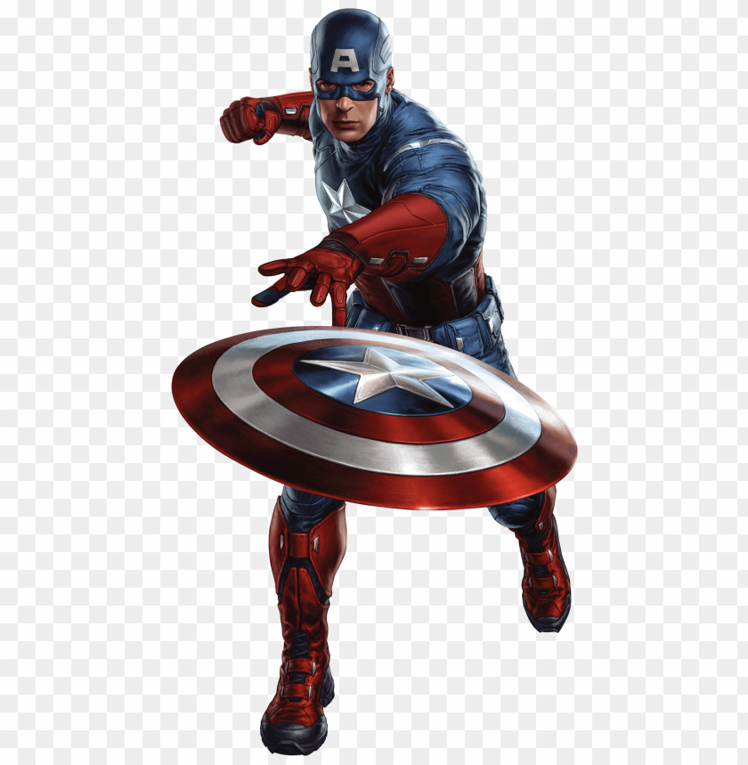 Captain America Throwing Shield PNG Image With Transparent Background