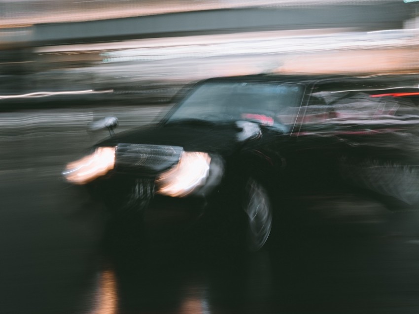 car, blur, motion, speed, lights