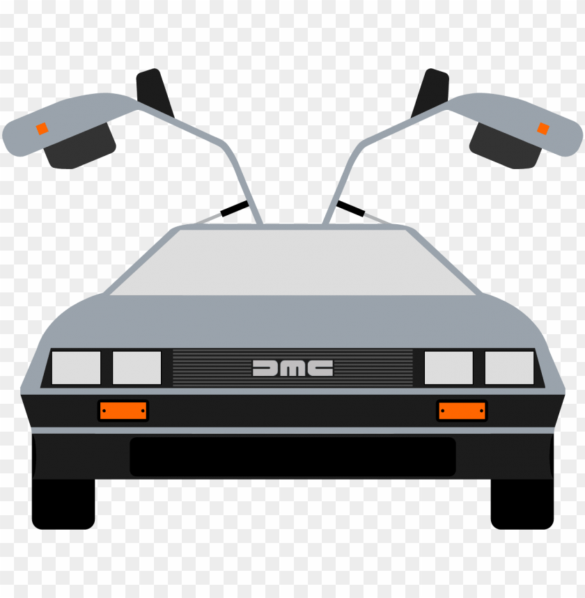 free PNG car clipart backside - delorean back to the future clipart PNG image with transparent background PNG images transparent