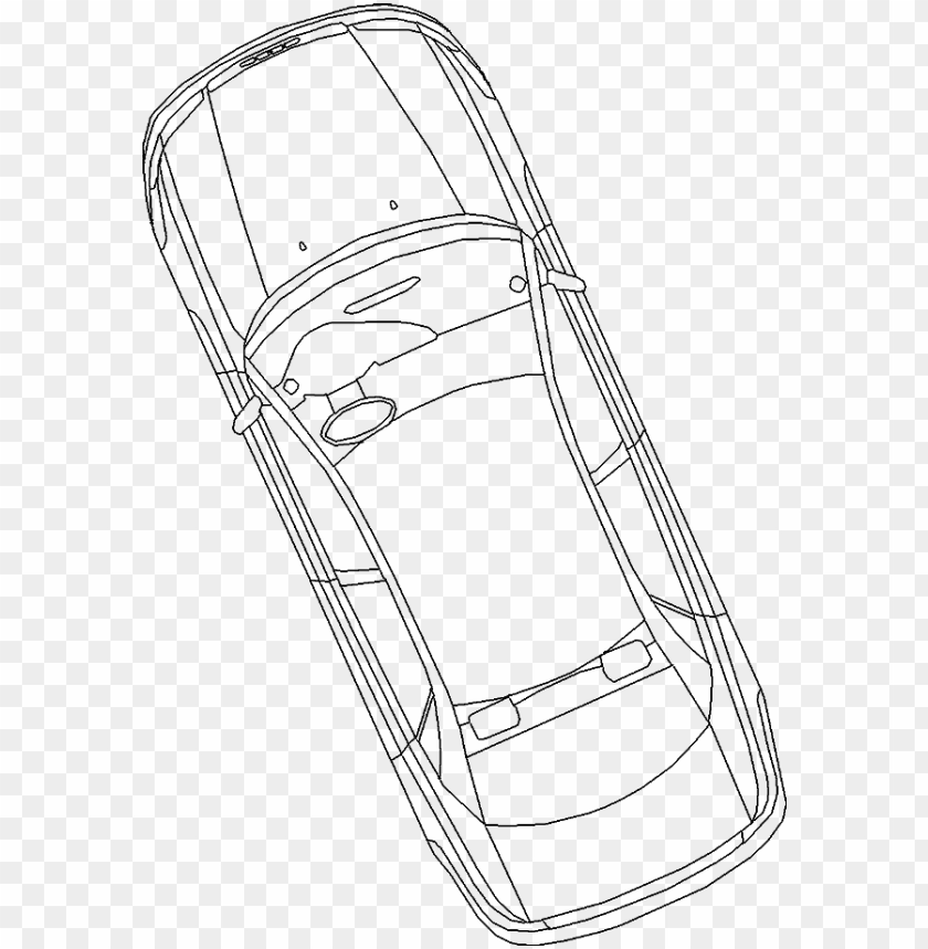 Car Top View Drawing