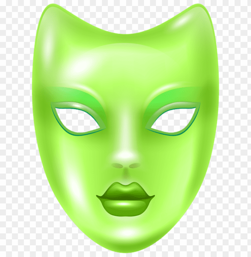 carnival face mask green clipart png photo - 54610