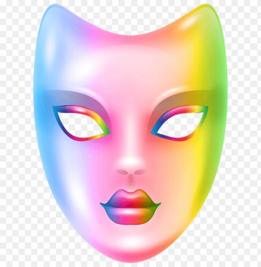 carnival face mask rainbow clipart png photo - 54608