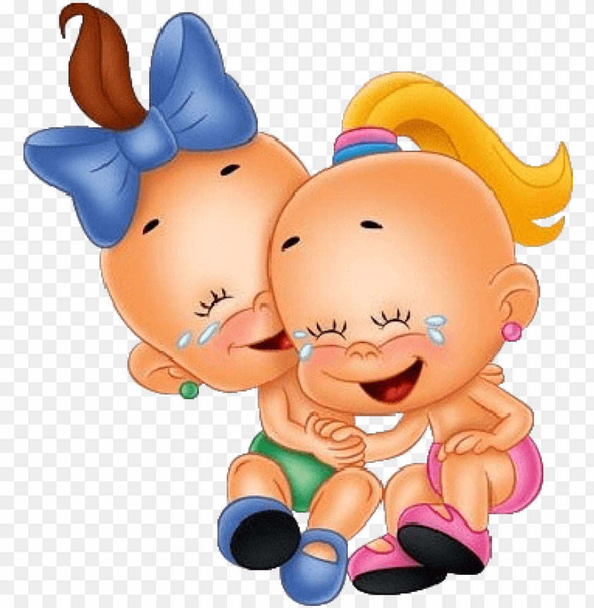 cartoon baby girl and boy clip art - animated cute funny baby cartoons PNG  image with transparent background | TOPpng