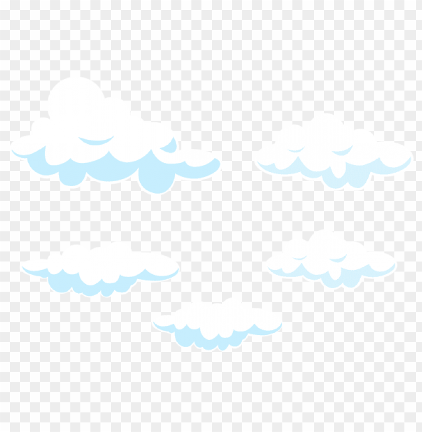 Download cartoon clouds set transparent png images background | TOPpng