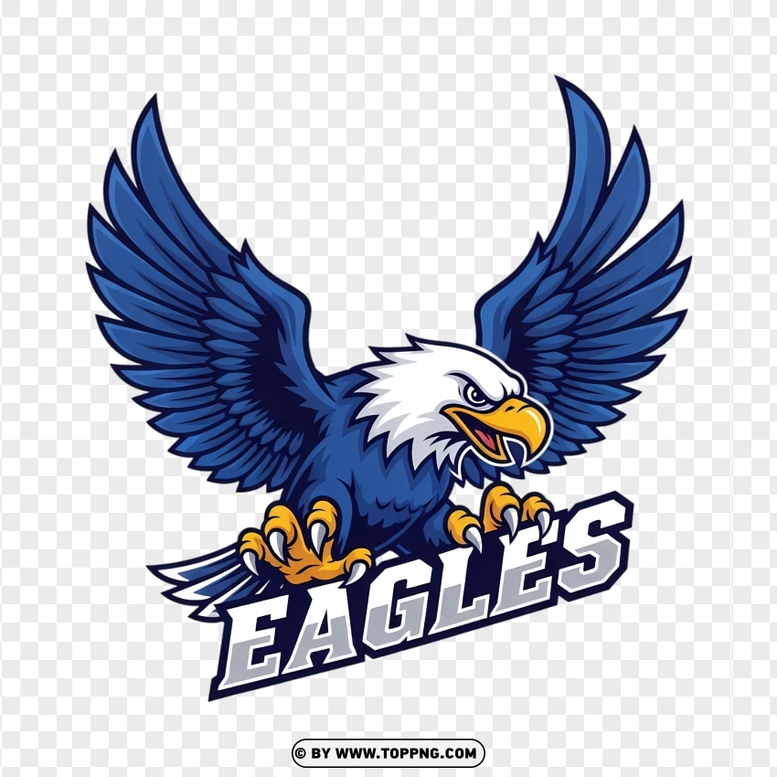 A cartoon-style eagle mascot logo, showing a tough-looking eagle holding a baseball bat, with 'Eagles Team' text.