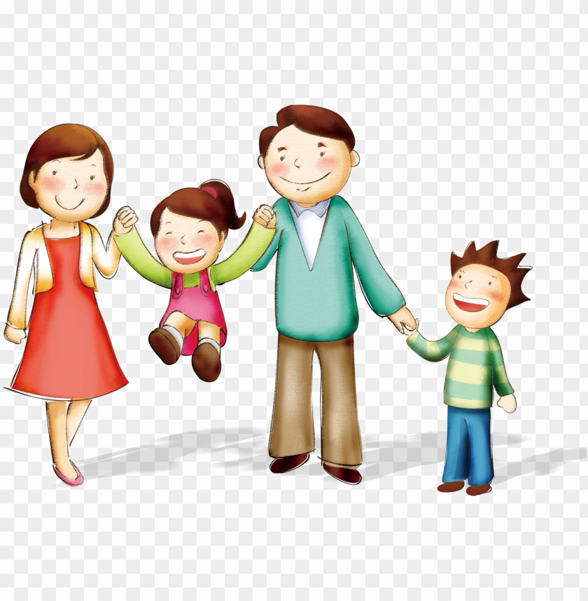 cartoon family child happiness - family PNG image with transparent  background | TOPpng