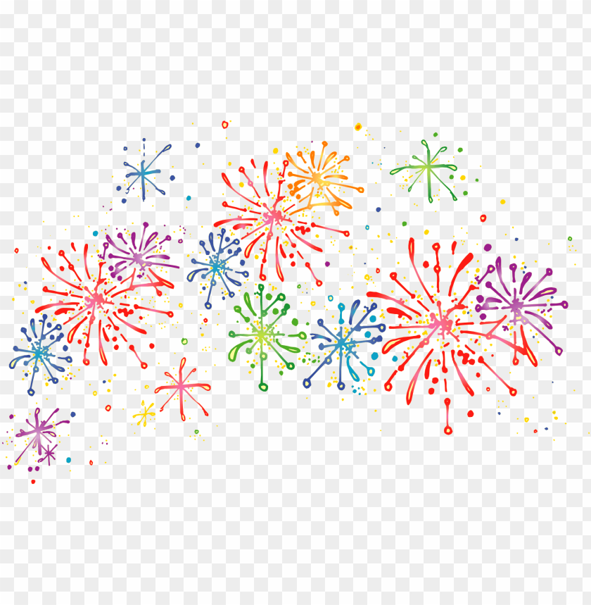cartoon fireworks clipart png photo - 65560