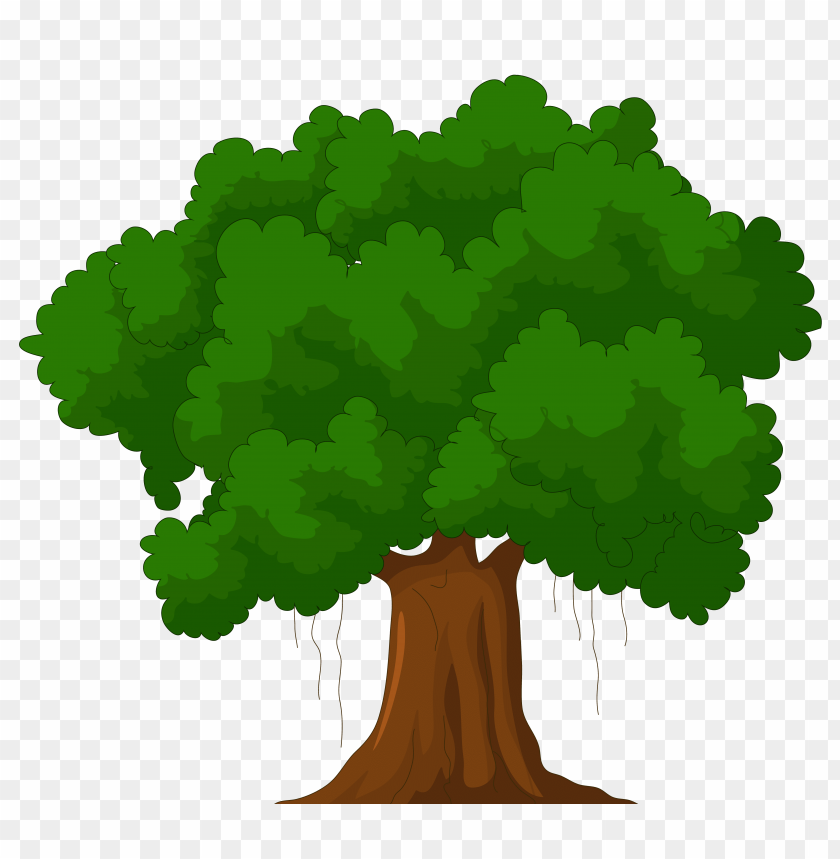 cartoon, green, tree
