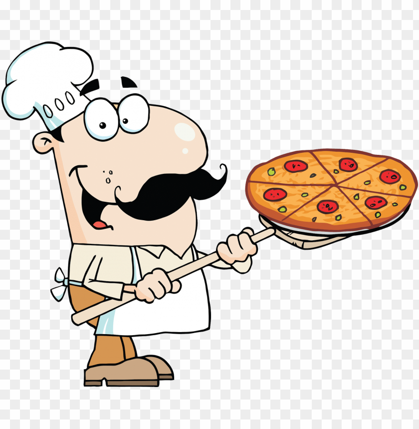 Cartoon Italian Pizza Guy - Pizza Man Clipart PNG Transparent With Clear Background ID 196906