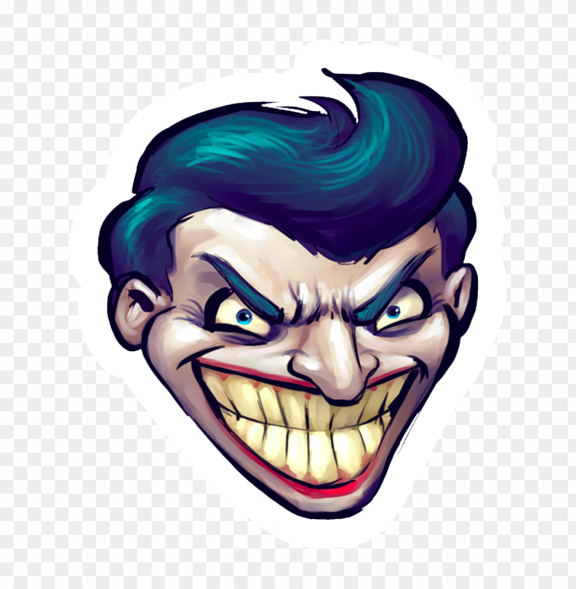 Cartoon Joker Head Face Clipart Stickers PNG Image With Transparent Background@toppng.com