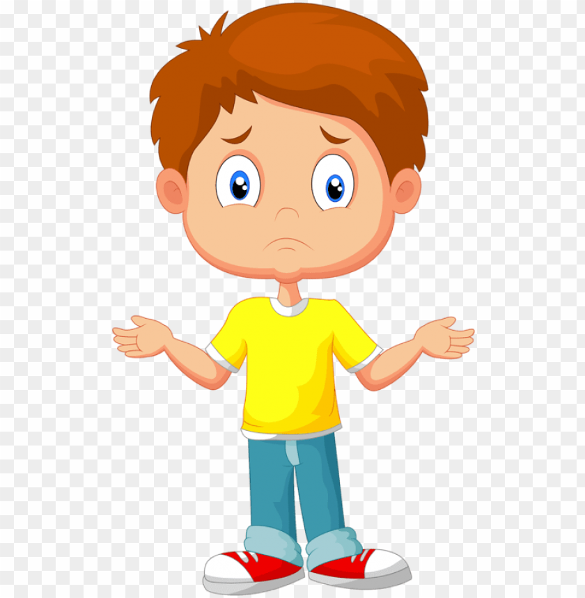 cartoon kid confused PNG image with transparent background | TOPpng