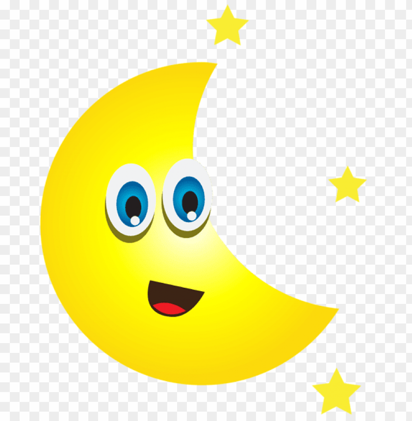 Download cartoon moon with stars clipart png photo | TOPpng
