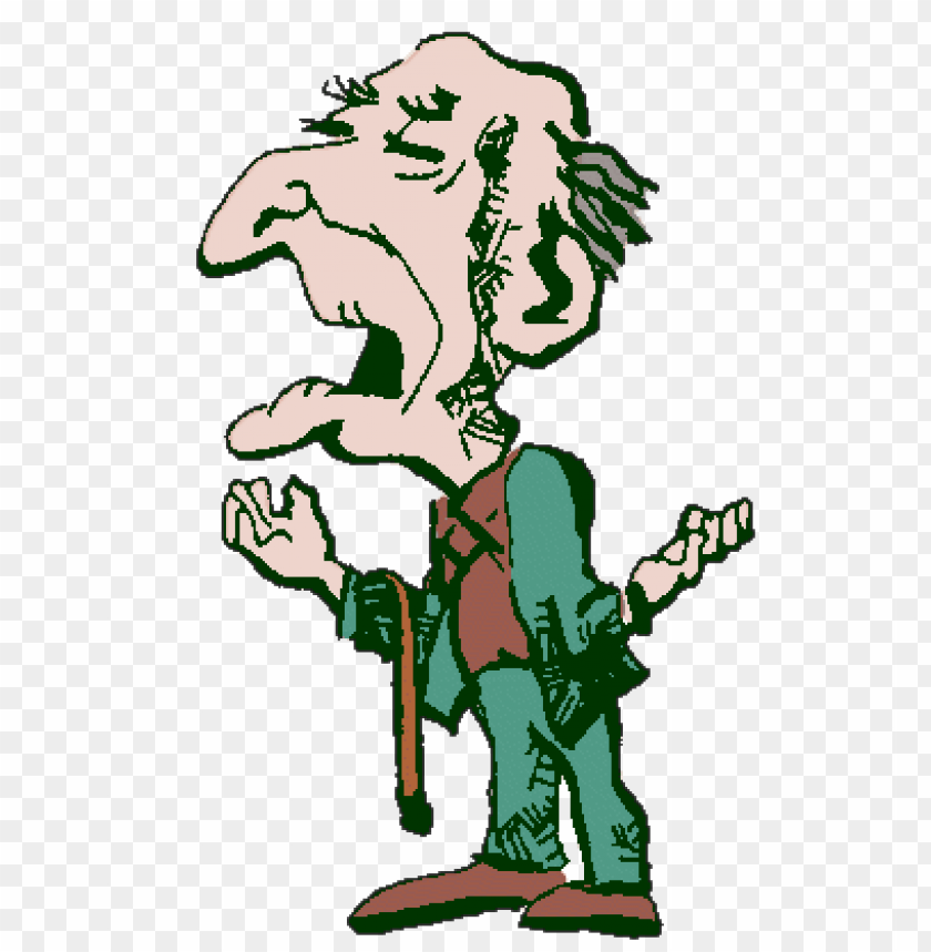 Transparent background PNG image of cartoon old man - Image ID 69954
