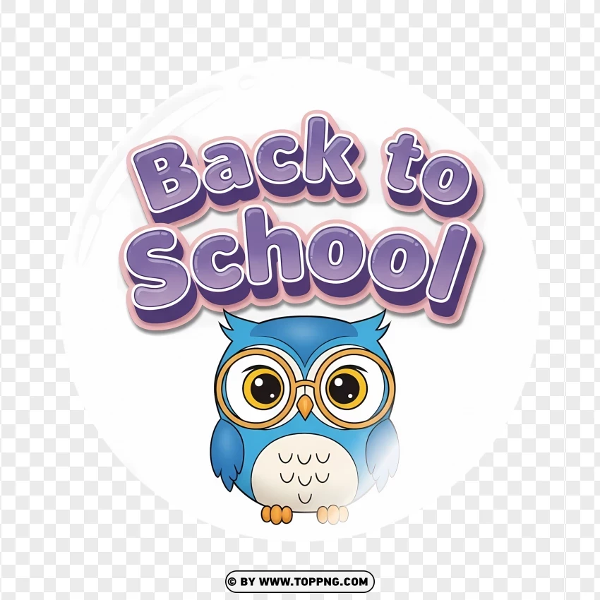 Cartoon Owl School Sticker PNG Transparent Background