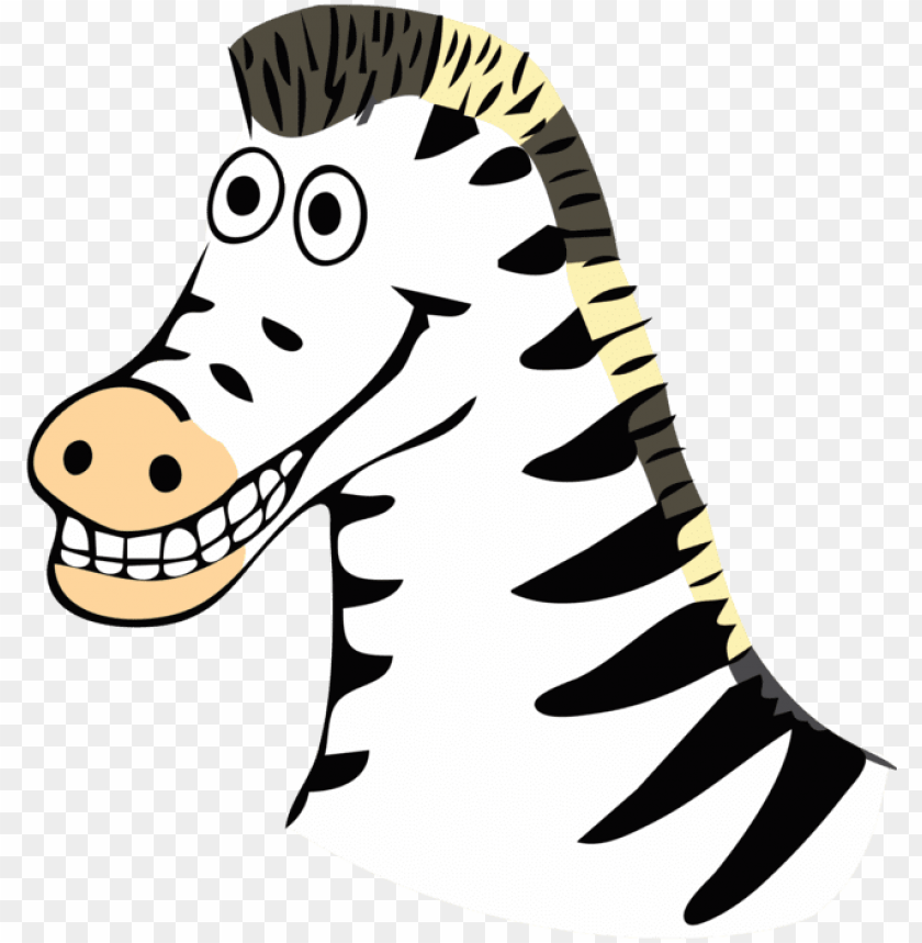 Cartoon Zebra Smiling PNG Image With Transparent Background