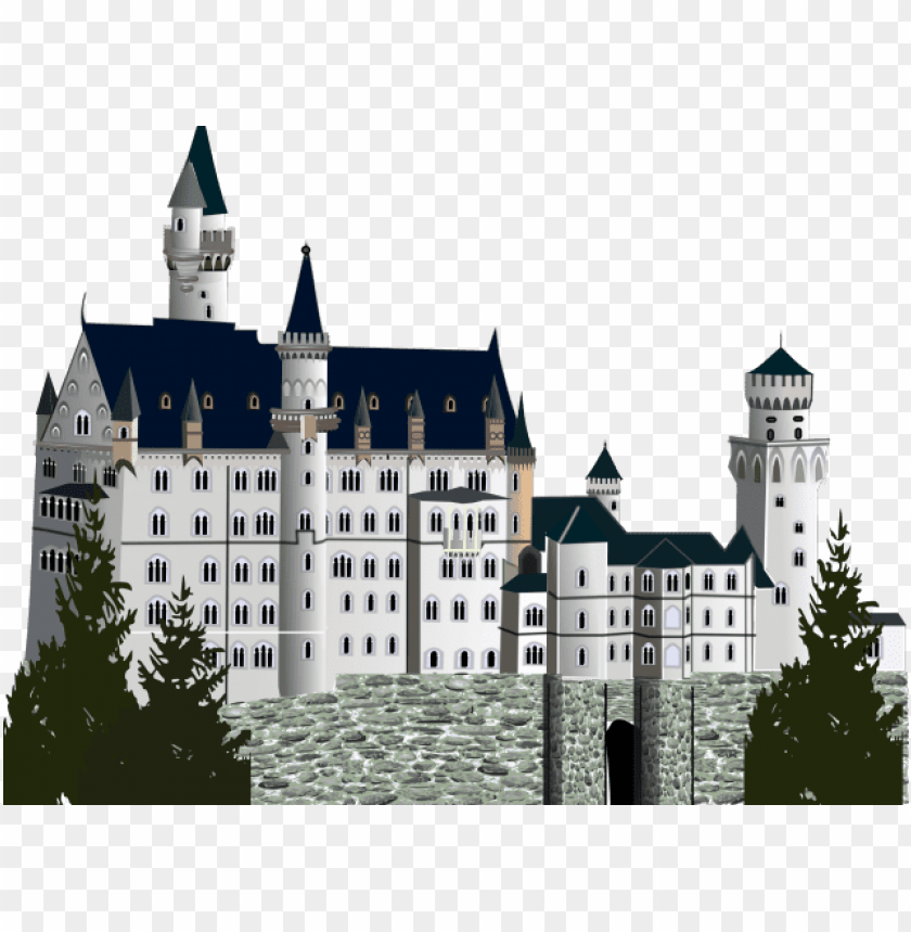 Castle Clipart Germany Cute Borders Vectors Animated - Neuschwanstein Castle PNG Transparent Background