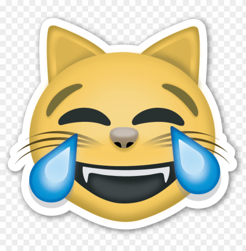free PNG cat face with tears of joy emoji - cat laughing emoji PNG image with transparent background PNG images transparent