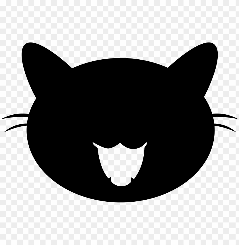 Download Cat Head Silhouette Png Image With Transparent Background Toppng