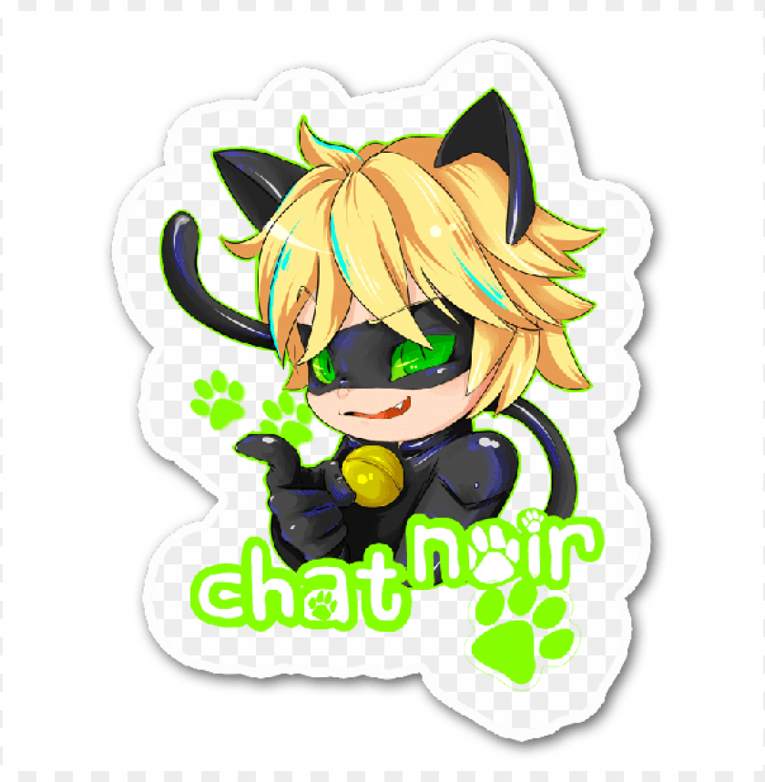 Cat Noir, Chat Noir, Chibi, Cute, Gato Negro, Kawaii, - Cute Miraculous Ladybug Stickers PNG Image With Transparent Background