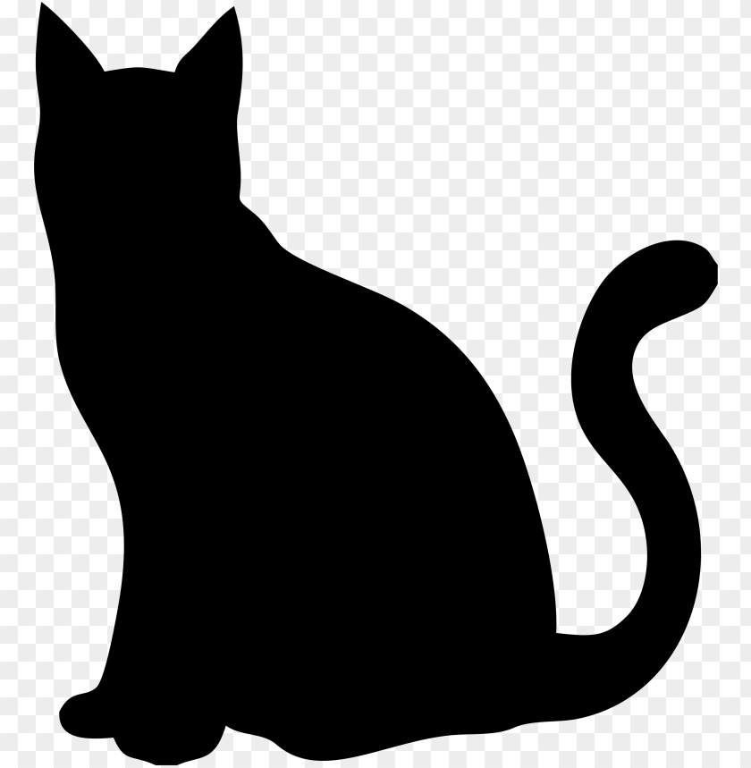 cat silhouette PNG transparent with Clear Background ID 76269