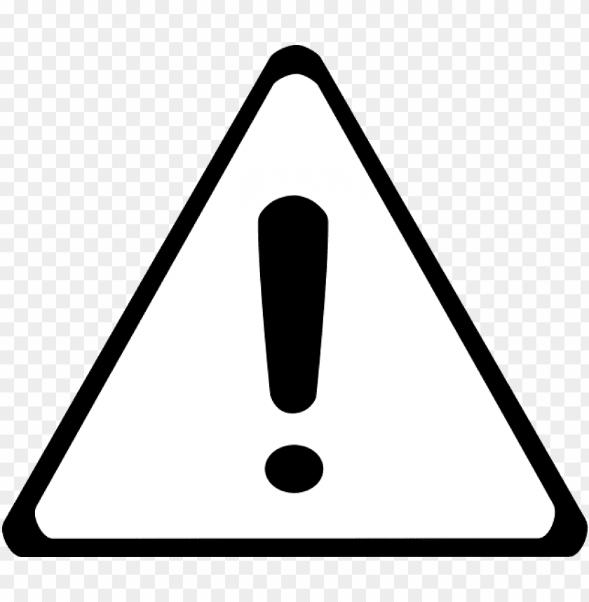 Free Download HD PNG Caution Sign Black And White PNG Image With 