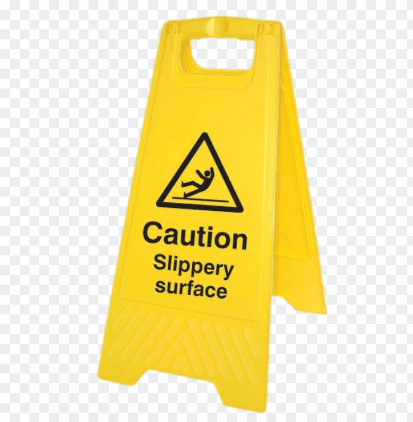 Caution Slippery Surface Sign 150mm X 200mm Rigid Plastic 