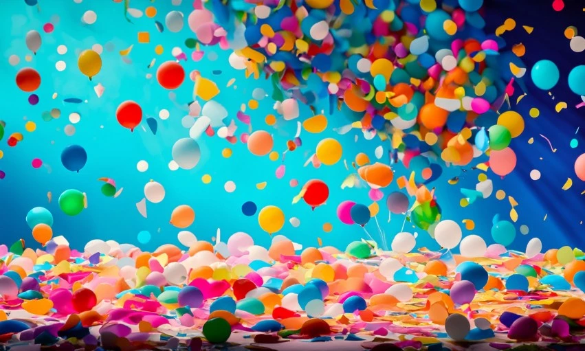surprise party, serpentine, party confetti, birthday confetti, confetti, party ribbon, celebration ribbon