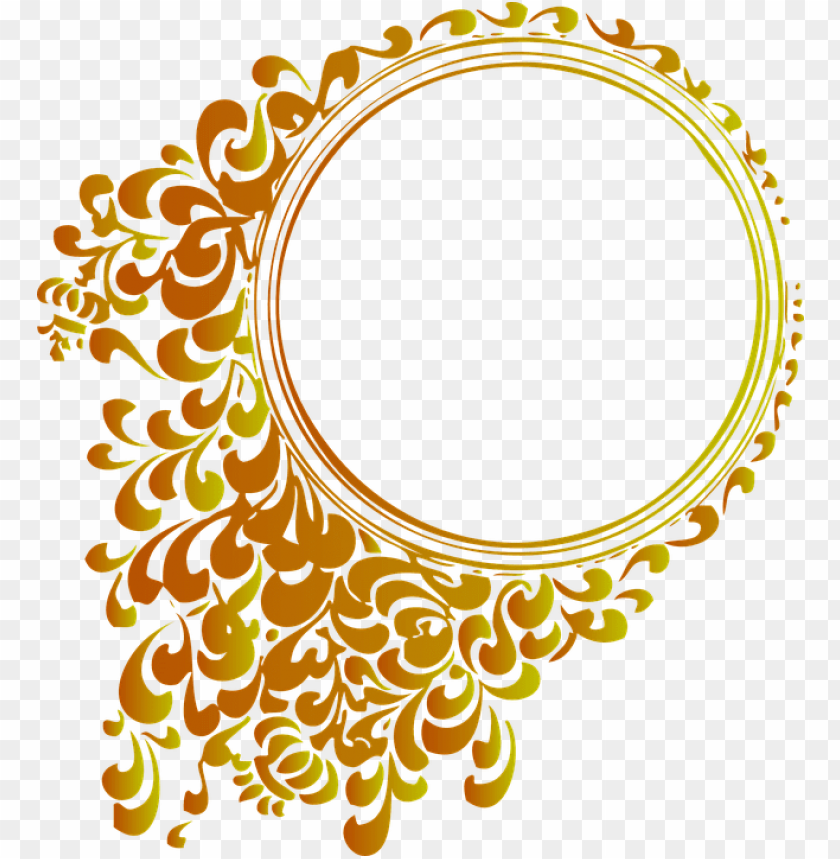 30+ Ide Keren Gold Transparent Background Circle Design Png
