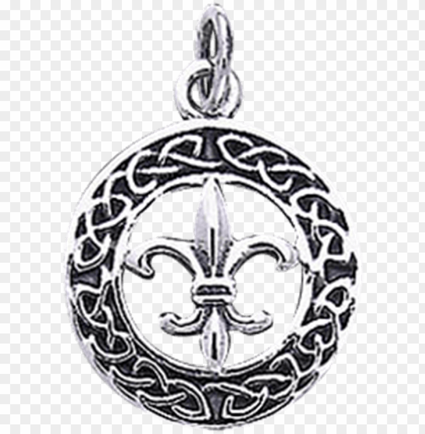 Celtic Knotwork Fleur De Lis Charm - Pendant PNG Transparent With Clear Background ID 444501