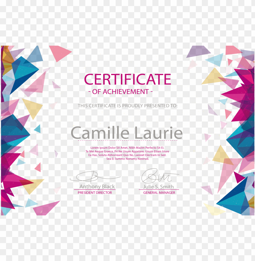 Certificate Png Photo Vector Certificate Border PNG Image With Transparent Background