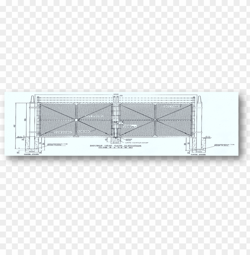 chain link gate fence drawing construction detail fence PNG transparent with Clear Background ID 231174
