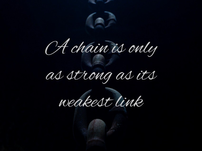 chain, strength, weakness, link, phrase