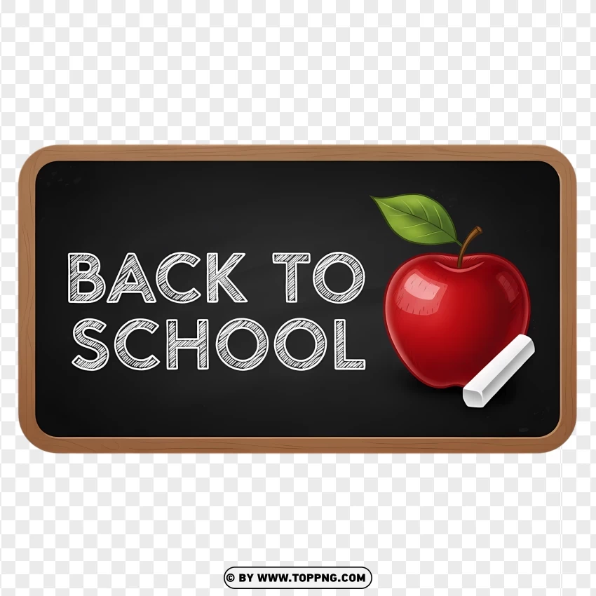 Chalk Style Back To School Blackboard PNG Transparent Background