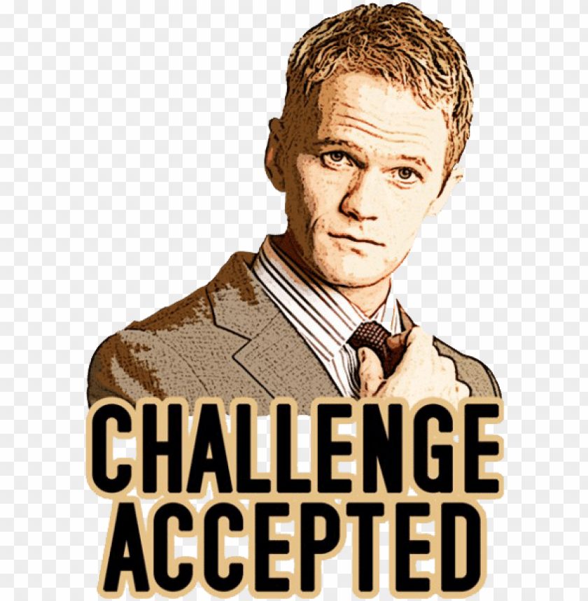 Challenge Accepted Barney Stinson - Met Your Mother Barney PNG Image With  Transparent Background | TOPpng