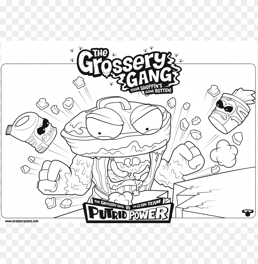 Challenge Grossery Gang Coloring Pages Image G - Grossery Gang Colouring Pages PNG Transparent With Clear Background ID 220129