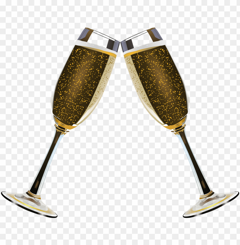 Champagne Duo Of Glasses PNG Image With Transparent Background