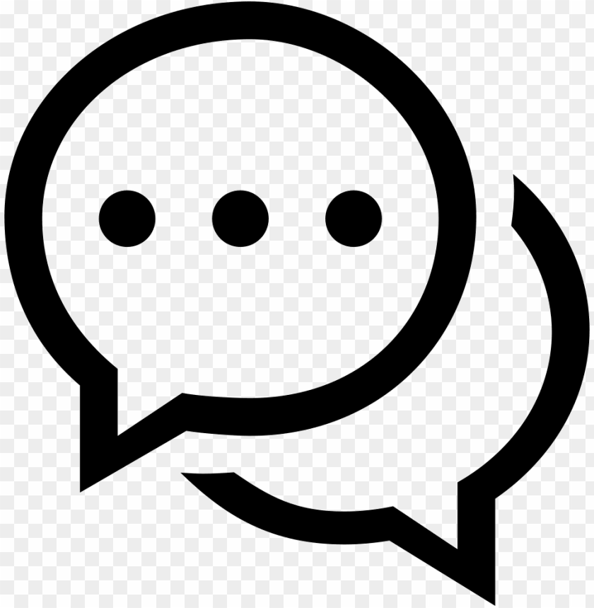 Chat Oval Speech Bubbles Symbol Comments - Icon Chat PNG Image With Transparent Background