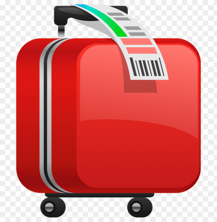 checked red suitcase clipart png photo - 53466