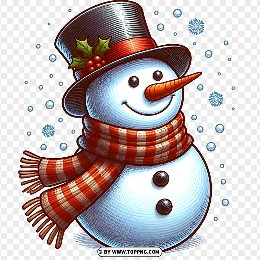 Winter , Snowman , Scarf