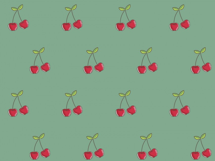 cherry, patterns, berries, vector, texture