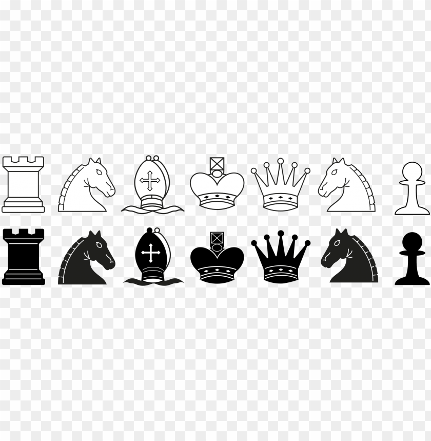 chess piece knight queen king - chess pieces clipart PNG image with transparent background@toppng.com