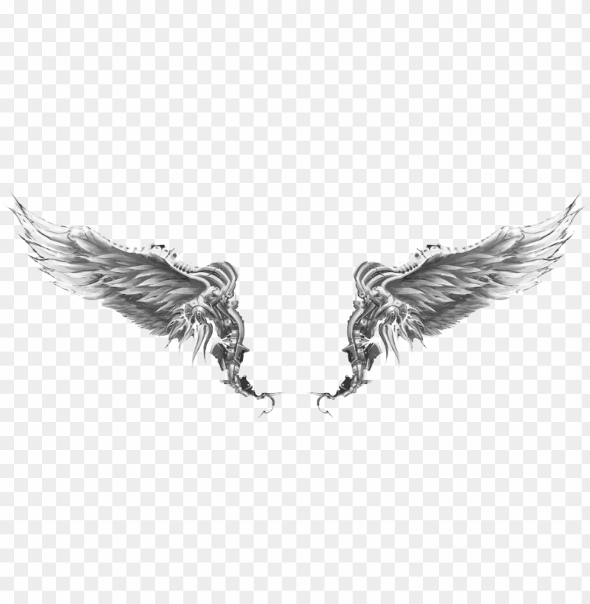 Chest Tattoo Png Photo Black Wings White Background Png Image